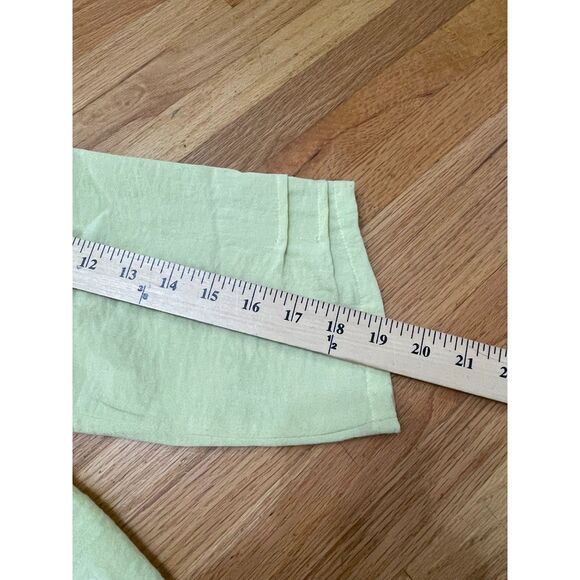 Ali Miles Women's L Yellow Button-Up Shirt Rayon Tunic Lagenlook Utility Resort - Picture 10 of 10